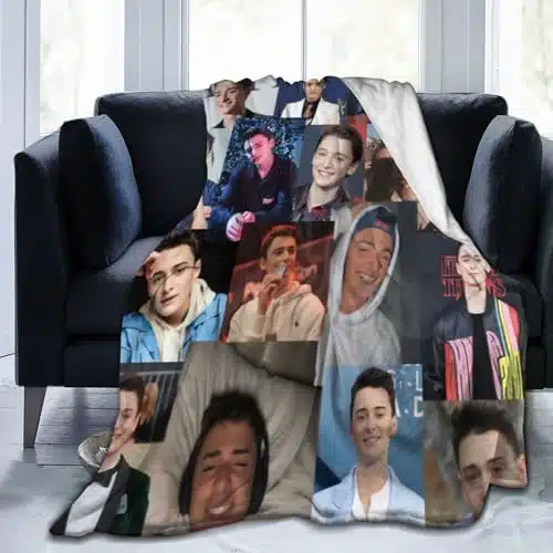 Noah Schnapp Collage Blanket Soft Warm Fleece Blanket For Sofa Office Car Camping Yoga Travel Throw Blankets X