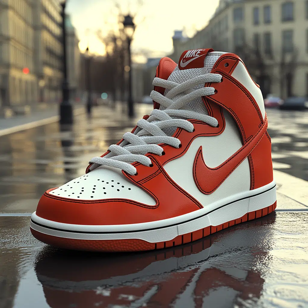 red and white dunks