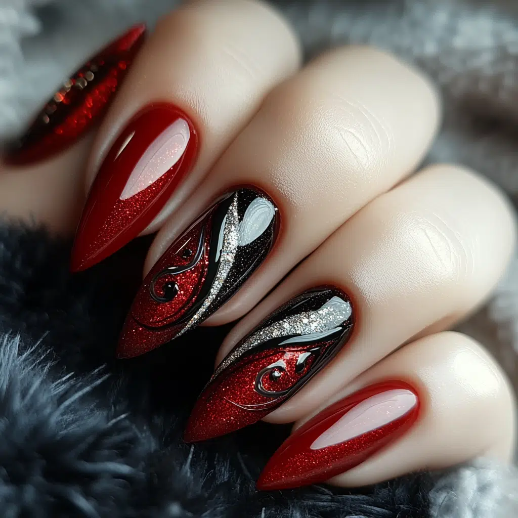 red nail designs